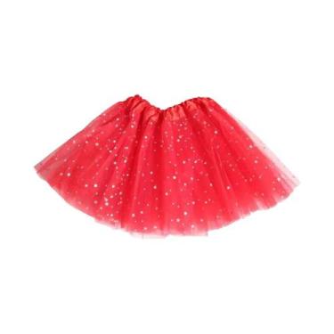 Imagem de Saia Tutu Com Glitter E Lantejoulas Para Meninas, 3 Camadas De Tule, P