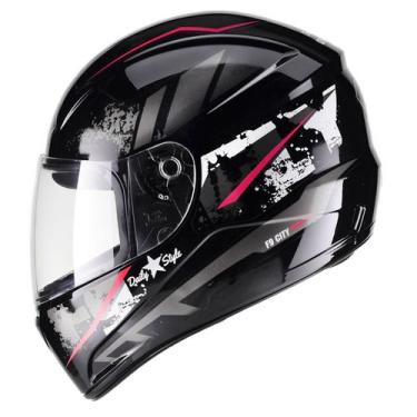 Imagem de Capacete Moto Fechado Fly Classic Racing Feminino Masculino, Vermelho,