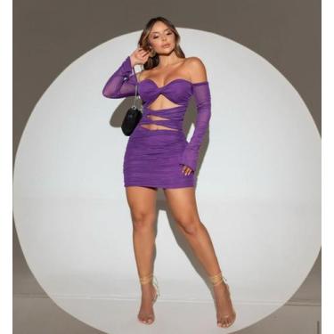 Imagem de Vestidos Curto Festa Balada Noite Reveillon Recortes Paetes - Look Dre