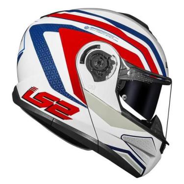 Imagem de Ls2 capacete strobe ii ff908 phantom, White/Blue/Red, 62/XL