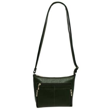 Imagem de Bolsa em Couro Transversal Feminina 3 Ziper BLS126P - Doras Bolsas, Ve