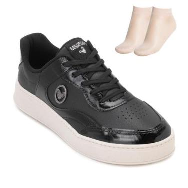 Imagem de Tênis Casual Mississipi PB e Meia MS25-J0031, Preto, Bege, 35