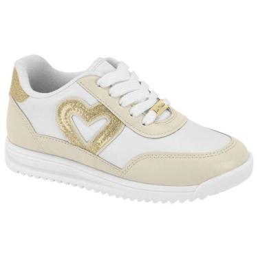 Imagem de Tênis Infantil Menina Molekinha 2583.107, Branco, Branco off, 31