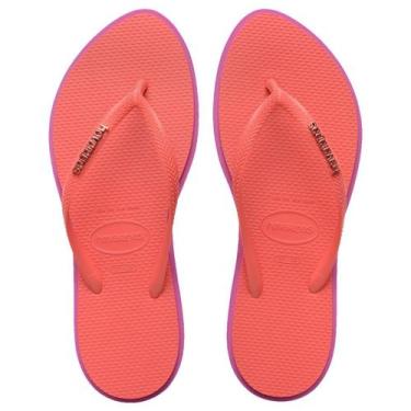 Imagem de Chinelo de Dedo Feminino Macio Verão Slim Point Havaianas, Rosa gum, C