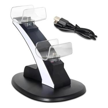 Imagem de Suporte Base Dock Carregador 2 Controles Compatível para Ps5 Play5 Pla