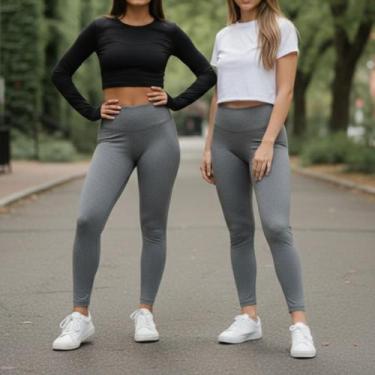 Imagem de Kit 2 Calça Legging Feminina Leg Para Academia Cintura Alta - LLEV, Ci