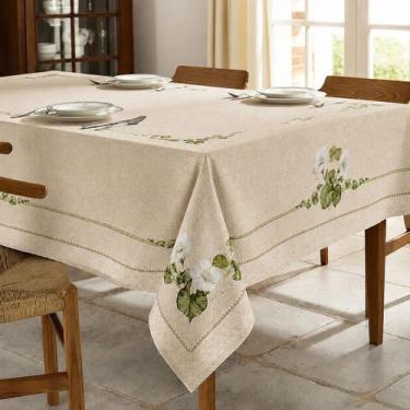 Imagem de Toalha de Mesa Quadrada 180 x 180cm Dohler Limpa Fácil Botânica -, Qua