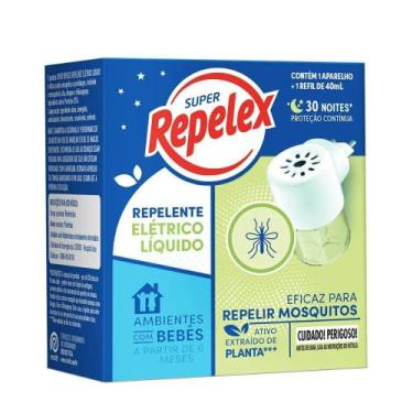 Imagem de Repelente Elétrico Líquido Super Repelex 30 Noites Contém 1 Aparelho e