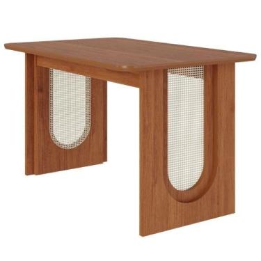 Imagem de Mesa de Jantar Valentina 4 Lugares Retangular Tampo MDF 130cm Cinamomo