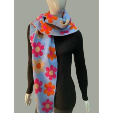Imagem de Cachecol Tricot Feminina Inverno Fashion Elegante Tricô - Giuliana Mar