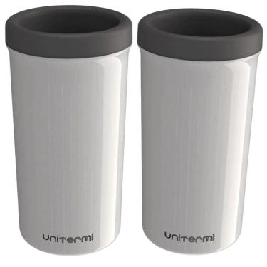 Imagem de Kit 2 Porta Lata Térmico Slim Unitermi 350ml Suporte Para Cerveja
