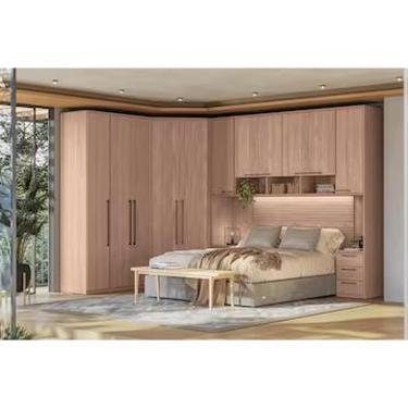 Imagem de Quarto Modulado Completo Santos Andirá Toledo Wood 100% MDF com LED