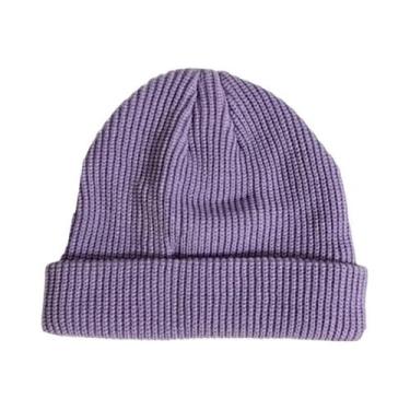 Imagem de Gorro Unissex De Malha Canelada Estilo Pescador Marinheiro Curto Para 