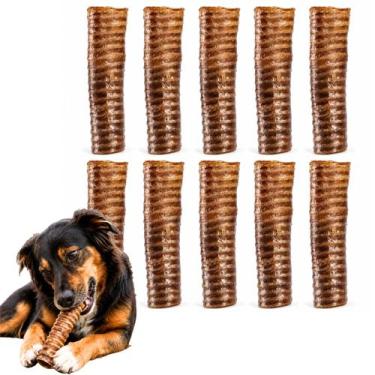 Imagem de Mordedor Pet Traqueia Natural 100% Bovino Caes Brinquedo - - Good