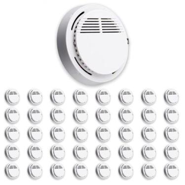 Imagem de Detector de Fumaca Kit 40 Uni Incendio Fogo Sensor Fotoeletrico Alarme