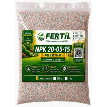Imagem de Adubo Fertilizante NPK 20 05 15 Premium Gramas e Jardins 1 kilo - Laza