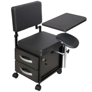 Imagem de Cadeira Cirandinha Manicure Pedicure Evolux Com Gavetas e Tampo Forty 