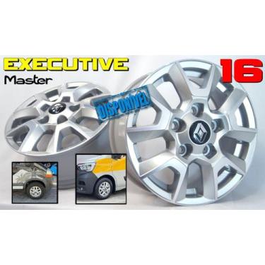 Imagem de Kit  4 Rodas Master Aro 16x6,5 5x130 Cubo 89,5 Prata Diamantada - Raml