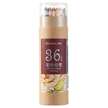 Imagem de lápis de cor solúvel em água 36 cores de cor lisa