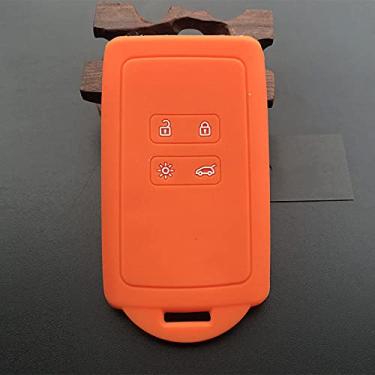Imagem de Venus-David Silicone 4 botões Car Key Case Cover Chaveiro Shell Key Bag, apto para Renault Koleos Kadjar Arkana 2017 para Samsung Qm5, laranja