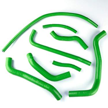 Imagem de LUXERAD Kit de tubo de refrigeração de silicone com desempenho de 3 camadas 4,5 mm para Kawasaki KLR650 KLR 650 2008-2012 (verde)