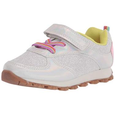 Imagem de Carter's Tênis de Corrida Ellies para Meninas, Prata, 5 Toddler