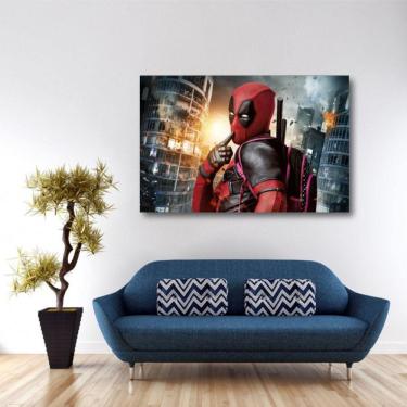 Imagem de Quadro Deadpool decorativo com Tela em Tecido