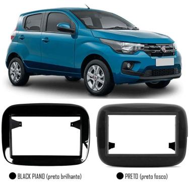 Imagem de Moldura De Painel 2 Din Fiat Mobi 2016 2017 2018 2019 2020 - Para CD DVD 2 Dins