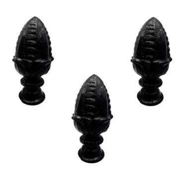 Imagem de Kit 3 Pinhas Ferro Fundido N09 P/ Grade Portão Sacada Muro