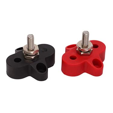 Imagem de Postes de junção da bateria, à prova de ferrugem, fácil instalação, parafuso de alimentação da bateria ABS de aço inoxidável 48V para RV (1/4" (M6))