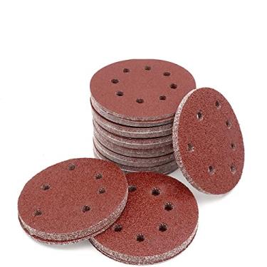 Imagem de SHENGANG 30 peças 125mm 5quot; Discos de lixa com laço de gancho 8 furos conjunto de almofadas de lixa grão 40-2000# polimento de madeira de metal, 150