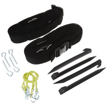 Imagem de Park & Sun Sports Cinto ajustável para vôlei ao ar livre com estacas de solo: marcador de linha de quadra de 5 cm de largura, preto