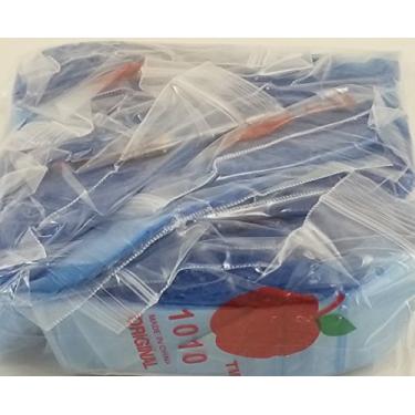 Imagem de 1010 Mini Ziplock 1000 designs coloridos 1" X 1" Baggies Marca Apple (10 pacotes) Volume (azul)