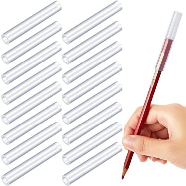 Imagem de 36 peças mastigáveis transparentes para lápis para crianças e adultos com ansiedade, autismo, TDAH, problemas de integração sensorial