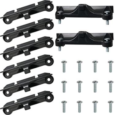 Imagem de LUORNG 4 pares de placa de suporte de suporte para ventilador de CPU Suportes para ventilador de CPU Suportes de suporte de placa para AM4 AMD (16 parafusos), preto