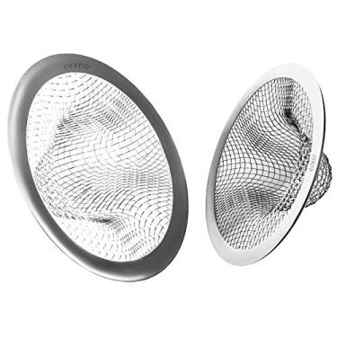 Imagem de Ralo de malha para captador de cabelo, coador de pias 7,6 cm, chuveiro protetor de drenagem, pop-up de apanhador de drenagem, capa de drenagem (pacote com 2)