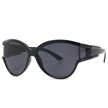 Imagem de Óculos de sol, fotos de moda de rua, olho de gato liso de moldura grande vintage, 1, tamanho único