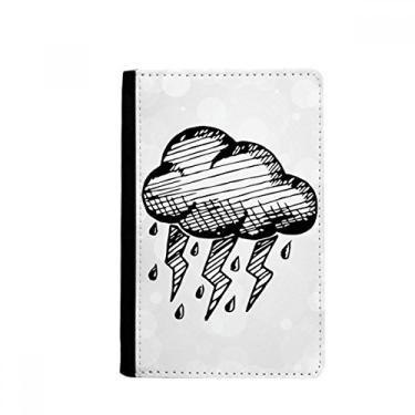 Imagem de Carteira Cloudy com estampa pintada à mão, porta passaporte Notecase Burse, Multicolor