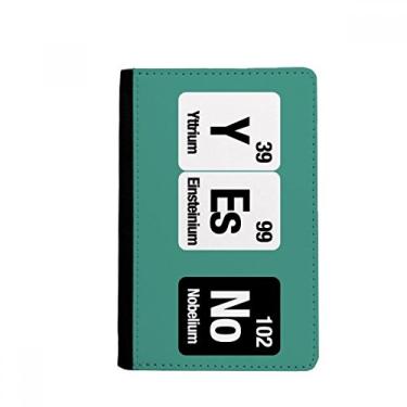 Imagem de Yes No Chemical Element Science Passport Holder Notecase Burse Wallet Cover Card Purse, Multicolor