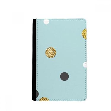 Imagem de Porta-passaporte dourado com estampa de plantas abstratas arte porta-cartões Notecase Burse, Multicolor