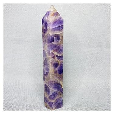 Imagem de JUIYU Pedra de Cristal 153mm Fantasia Natural Ametista Torre Pedra Preciosa Decoração de Casa Presentes (Cor: Peso 240g)