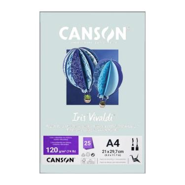 Imagem de Papel Canson A4 Iris Vivaldi 120G 25Fls Cinza