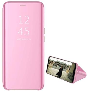 Imagem de Para Samsung Galaxy Z Fold 3 5G Case Luxo Smart Mirror Suporte Magnético Flip Phone Case Para Samsung Z Fold 2 Z Fold3 Back Cover, Rose, para Galaxy Z Fold 2 5G