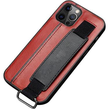Imagem de KOSSMA Capa para iPhone 14/14 Plus/14 Pro/14 Pro Max, capa de telefone de couro genuíno multifuncional com slots de cartão e suporte capa de carteira antiderrapante à prova de choque (cor: vermelho, tamanho: 14 Pro 6,1 polegadas)