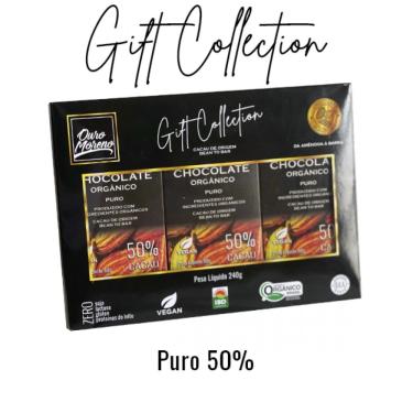 Imagem de Gift Collection de Chocolate Orgânico 50% Cacau com 3 Barras de 80g Ouro Moreno