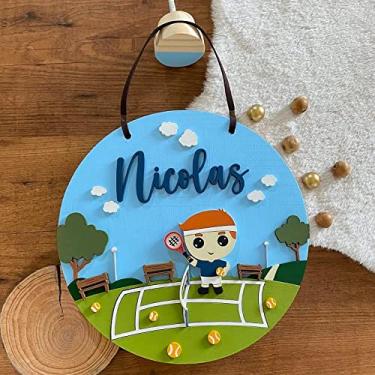 Imagem de Porta Maternidade - Flâmula Jogador de Tênis