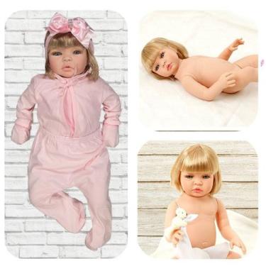 Boneca Reborn Anny Doll Baby Menina Macacão Cotiplás 2442