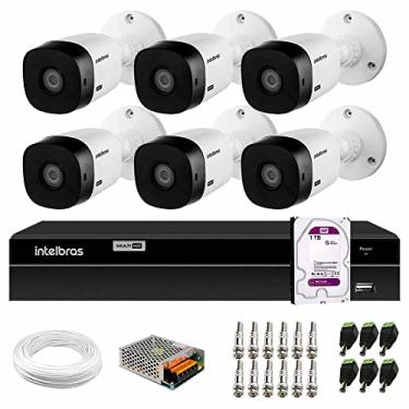Imagem de Kit Intelbras 6 Câmeras HD 720p VHL 1120 B + DVR 1108 Intelbras com HD 1TB + Acessórios