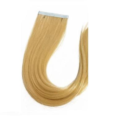 Cabelo Humano Loiro Claro Fita Adesiva 50g 70cm Mega Hair