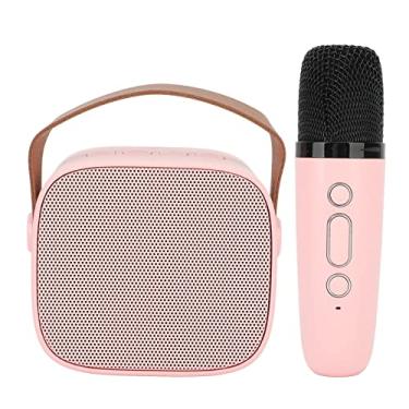 Imagem de Minimáquina de karaokê Com Microfone Sem Fio, Alto-falante Portátil Bluetooth para Crianças e Adultos (Rosa)